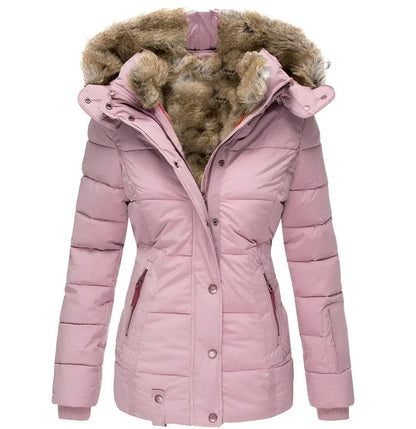 Slim-fit hooded winter puffer jacket for women | Noelle -6