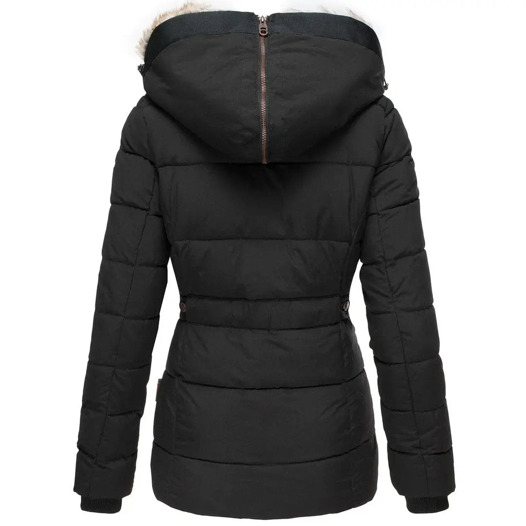 Slim-fit hooded winter puffer jacket for women | Noelle -7
