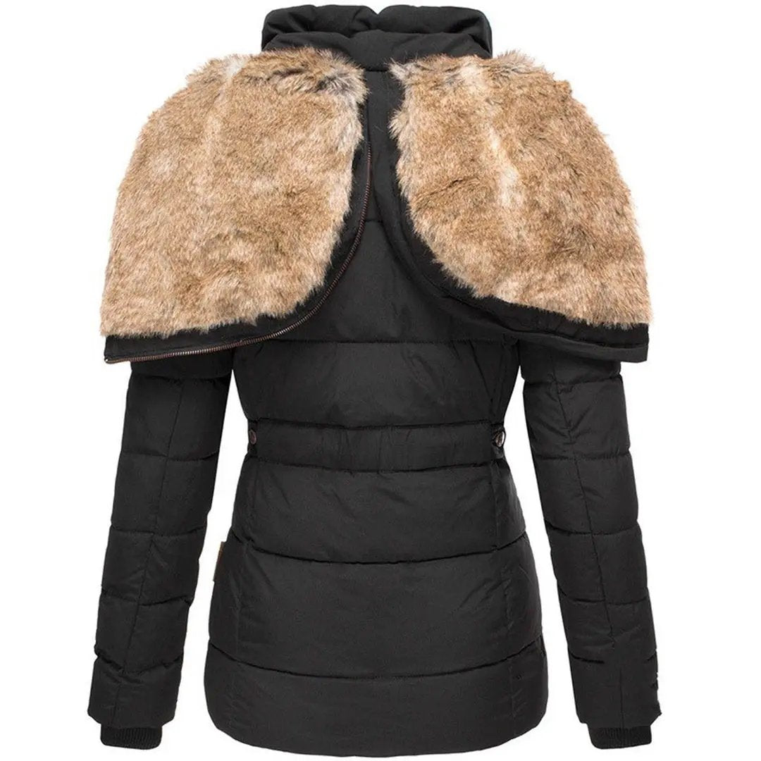 Slim-fit hooded winter puffer jacket for women | Noelle -8