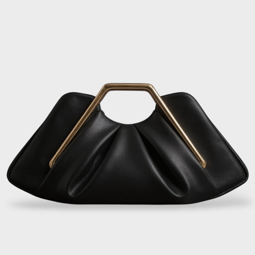 Solenne | Women's Origami Fold Leather Clutch