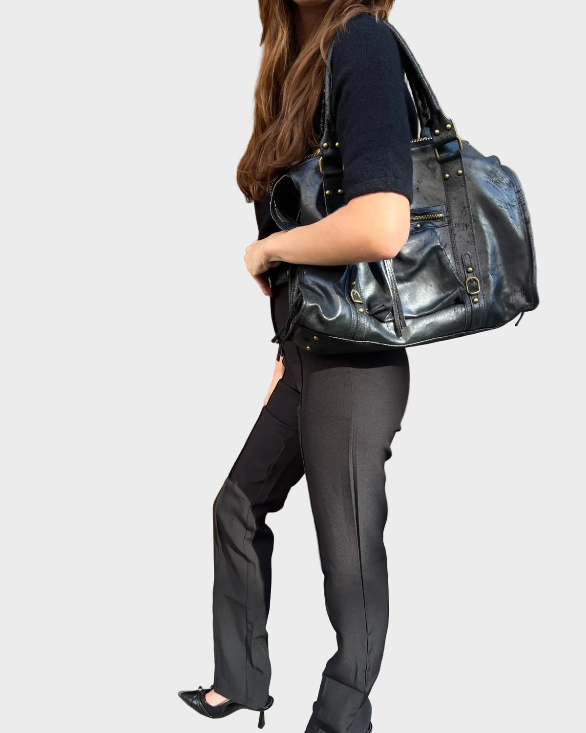 Cassiel | Women's Leather Shoulder Bag with Laptop Compartment