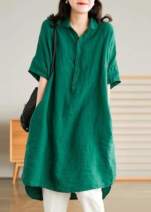 Jade Green Casual Shirt Women Dress | Aveline