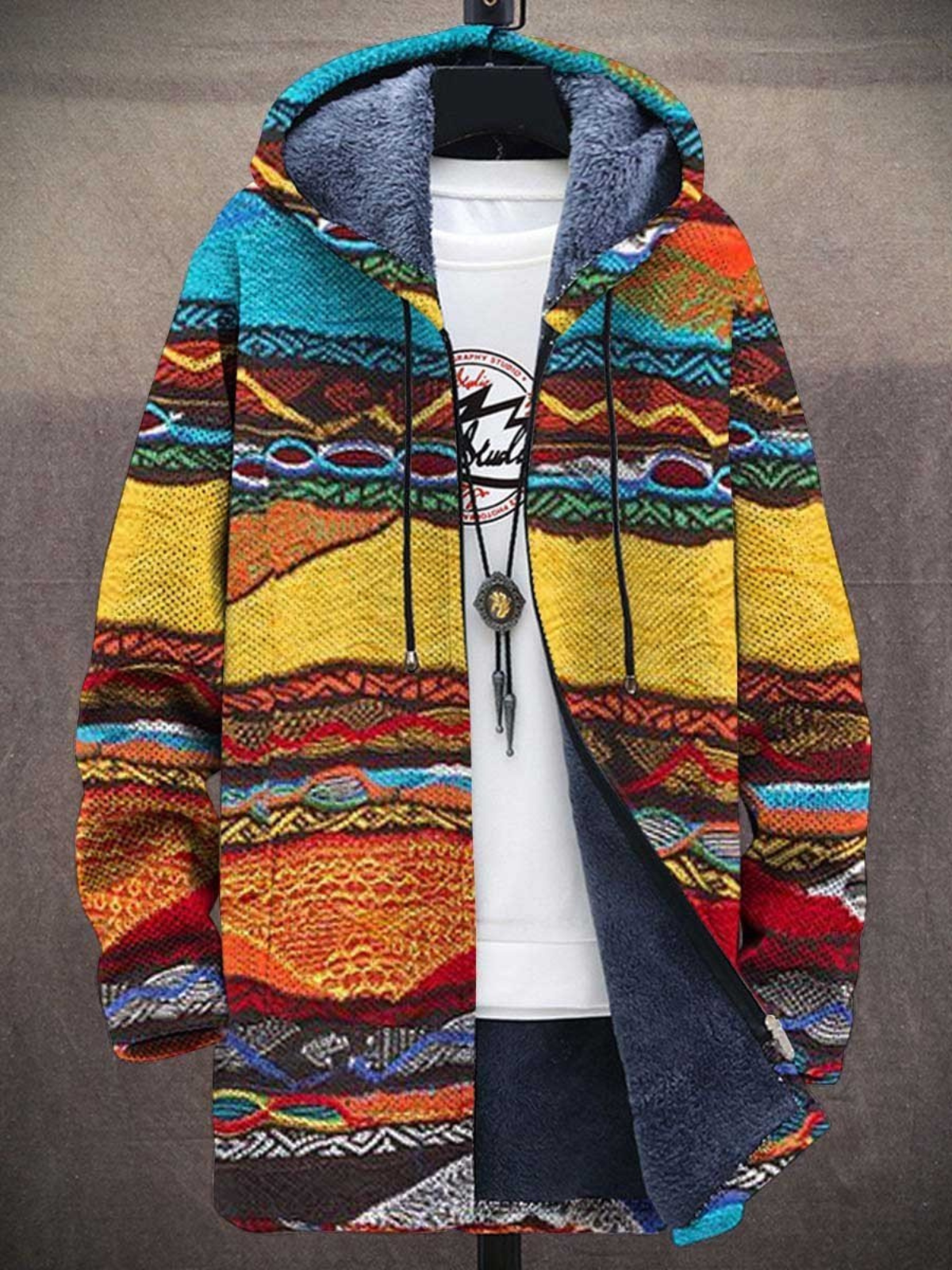 Artistic patterned relaxed everyday cardigan for women | Jindalee -4