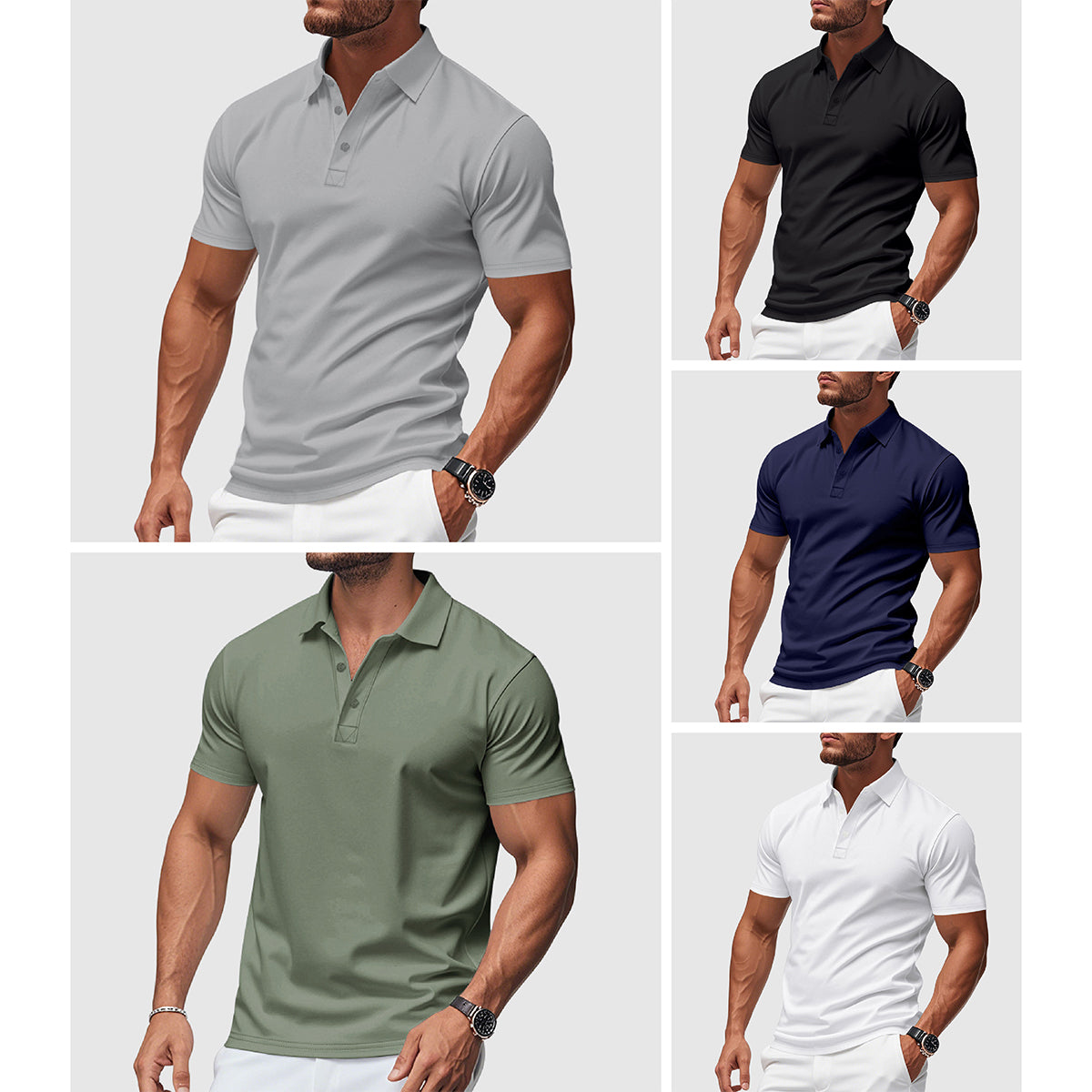 Classic casual everyday polo shirt for men | Sander -8