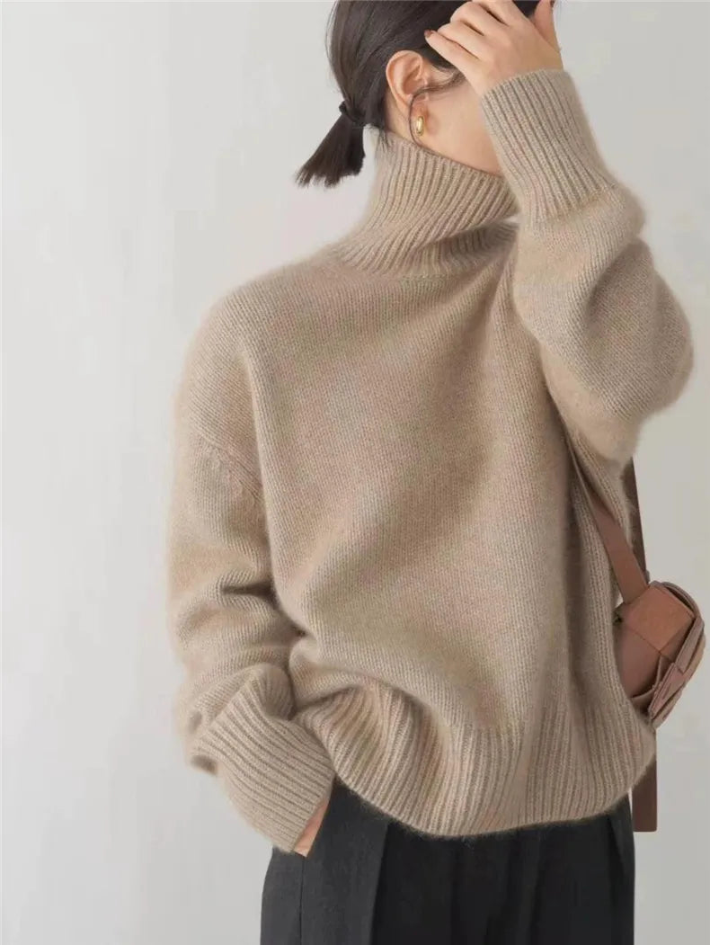High-collar cosy cashmere jumper for women | Isabel -7