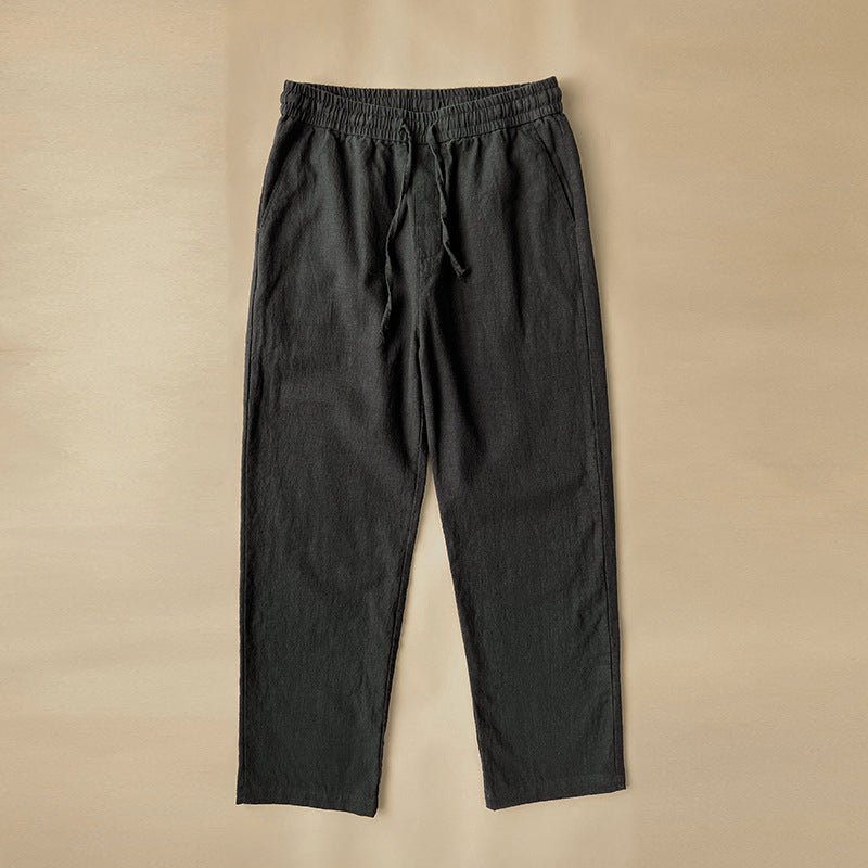 Relaxed drawstring waist summer trousers for men | Lorenzo Vitali -7