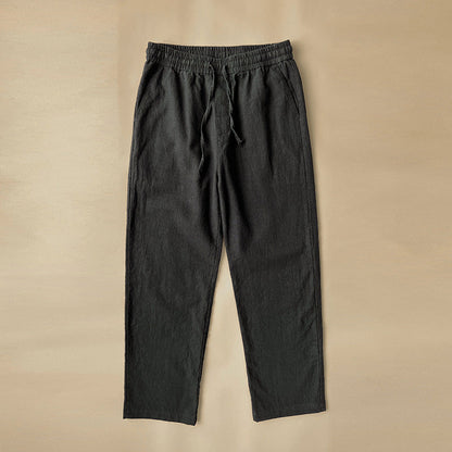 Relaxed drawstring waist summer trousers for men | Lorenzo Vitali -7