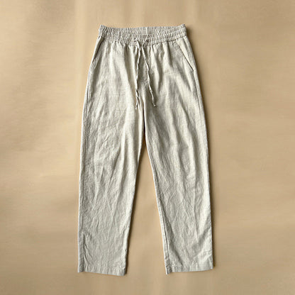 Relaxed drawstring waist summer trousers for men | Lorenzo Vitali -4