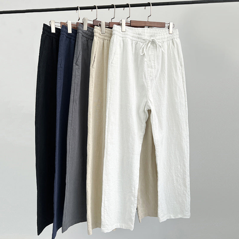 Relaxed drawstring waist summer trousers for men | Lorenzo Vitali -1