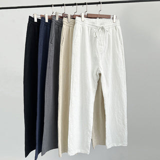 Relaxed drawstring waist summer trousers for men | Lorenzo Vitali -1