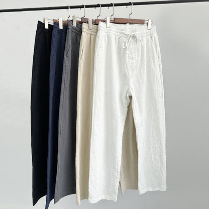 Relaxed drawstring waist summer trousers for men | Lorenzo Vitali -1