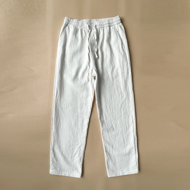 Relaxed drawstring waist summer trousers for men | Lorenzo Vitali -3