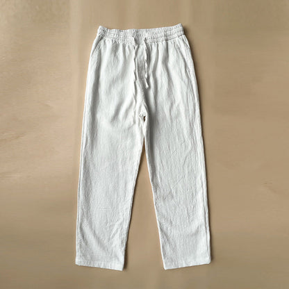 Relaxed drawstring waist summer trousers for men | Lorenzo Vitali -3