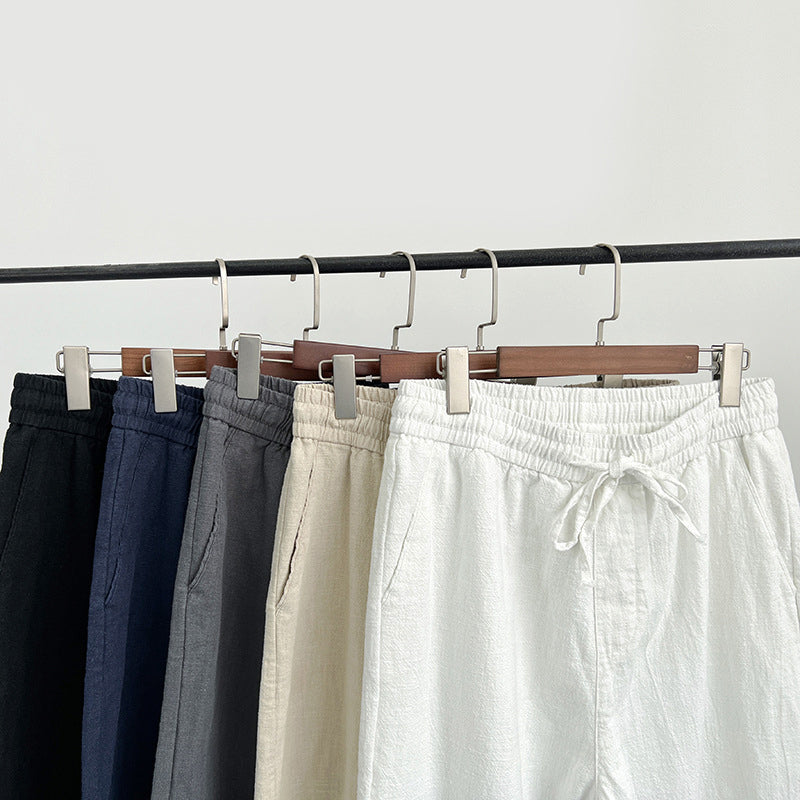 Relaxed drawstring waist summer trousers for men | Lorenzo Vitali -2