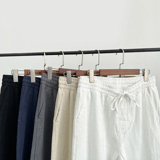 Relaxed drawstring waist summer trousers for men | Lorenzo Vitali -2