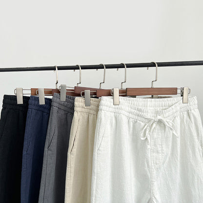 Relaxed drawstring waist summer trousers for men | Lorenzo Vitali -2