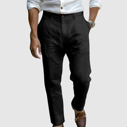 Straight-cut ankle-length summer trousers for men | Lorenzo Vitali -2