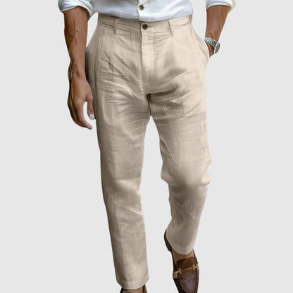 Straight-cut ankle-length summer trousers for men | Lorenzo Vitali -3