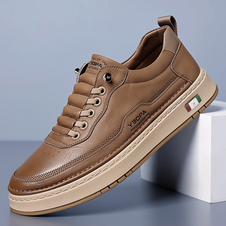 Italian-style genuine leather trainers for men | Lucetti -1