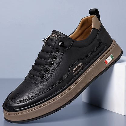 Italian-style genuine leather trainers for men | Lucetti -18