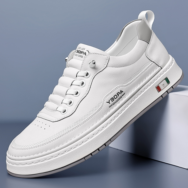 Italian-style genuine leather trainers for men | Lucetti -13