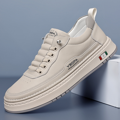 Italian-style genuine leather trainers for men | Lucetti -6