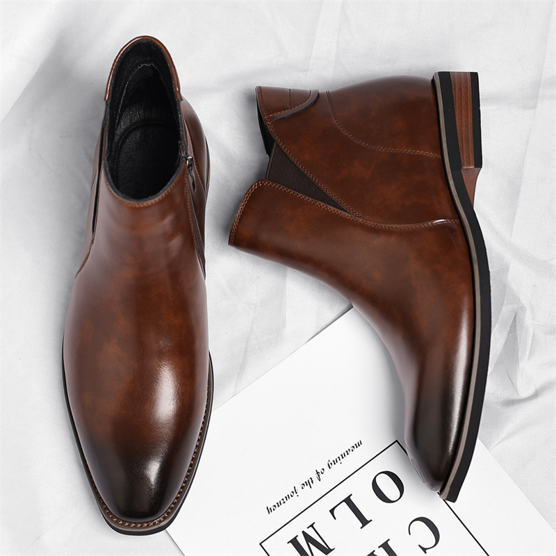 Classic leather chelsea boots for men | Cristiano -3