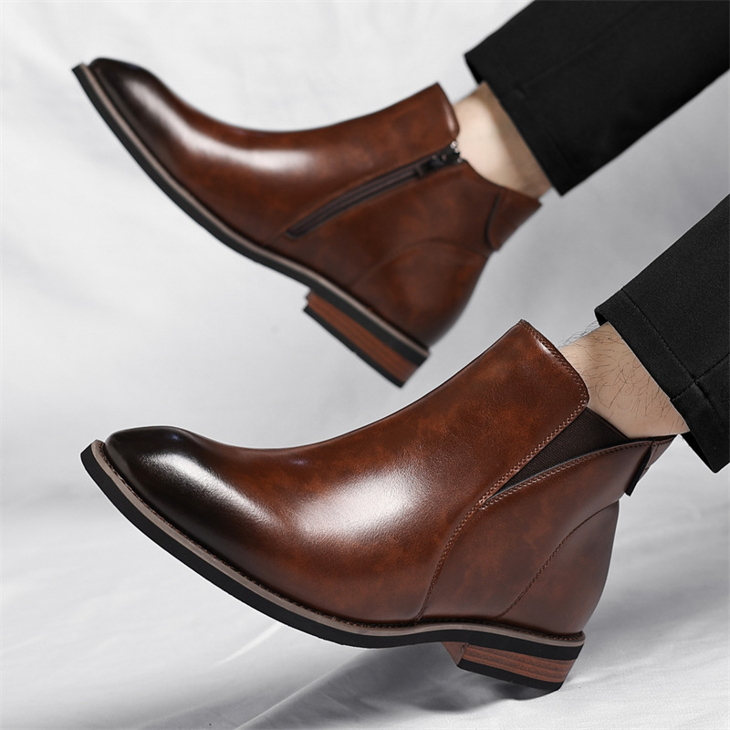 Classic leather chelsea boots for men | Cristiano -4