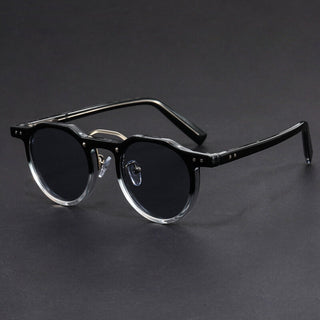 Retro round contrast-detail sunglasses for men | San Piero -5