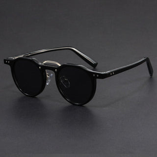 Retro round contrast-detail sunglasses for men | San Piero -6