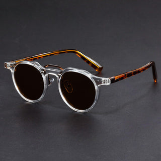 Retro round contrast-detail sunglasses for men | San Piero -1