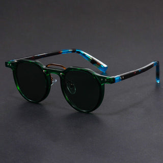 Retro round contrast-detail sunglasses for men | San Piero -3