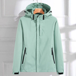Vireya | Women's Waterproof Hooded Rain Jacket with Double Closure