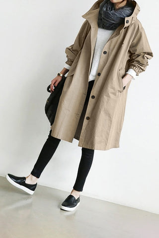 Aurelle | Women's Waterproof Hooded Trench Coat