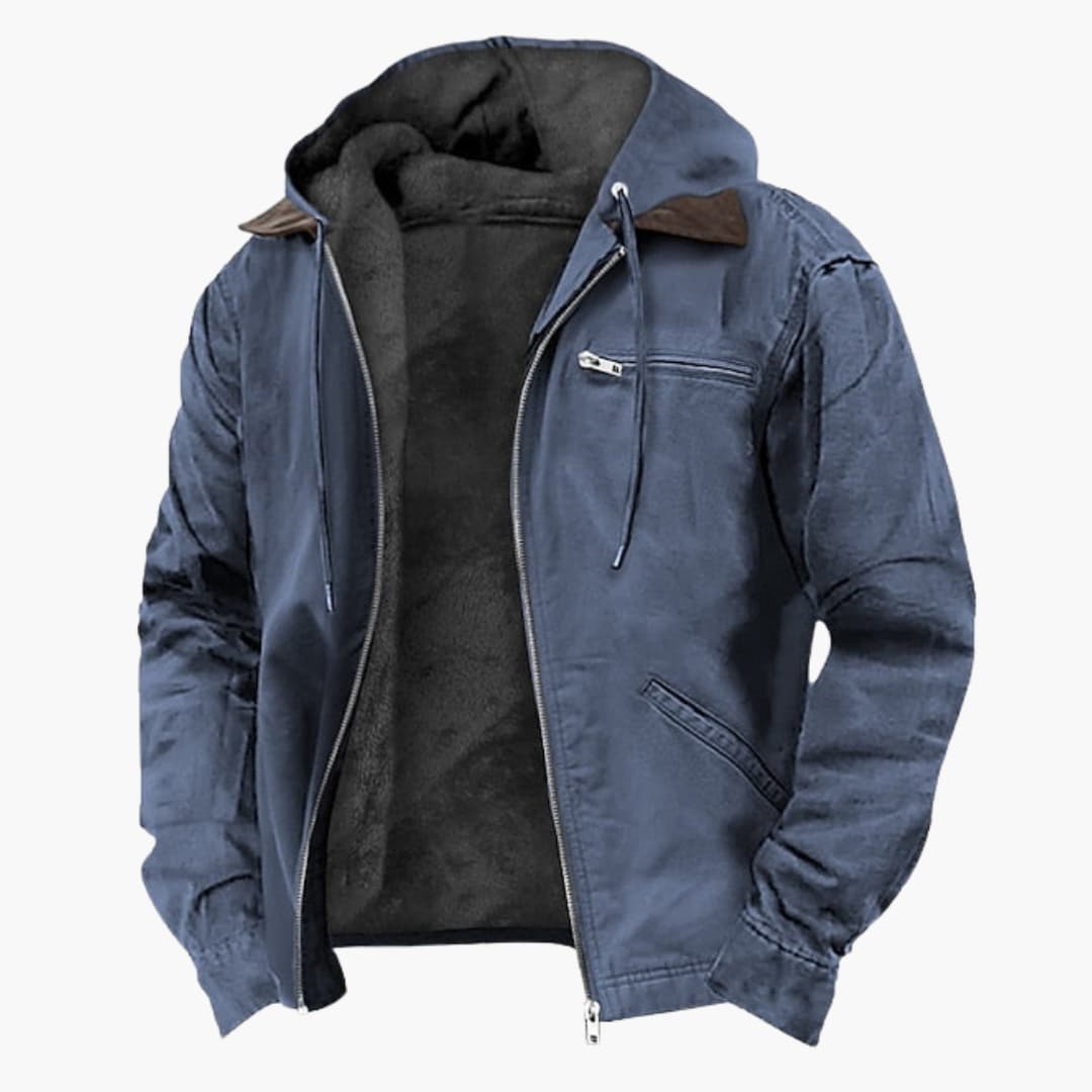 Outdoor hooded zip-pocket casual jacket for men | Norvik -4