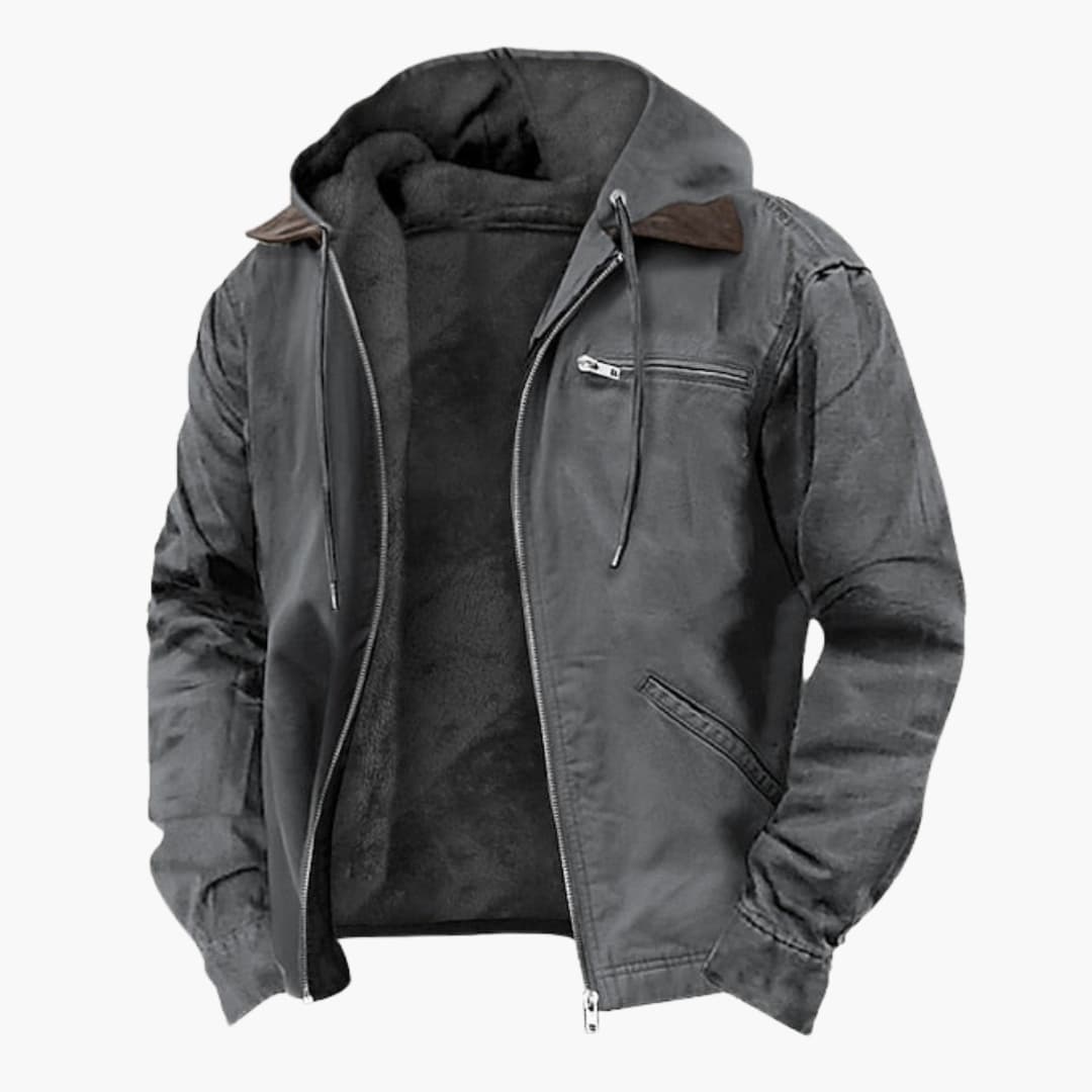 Outdoor hooded zip-pocket casual jacket for men | Norvik -5