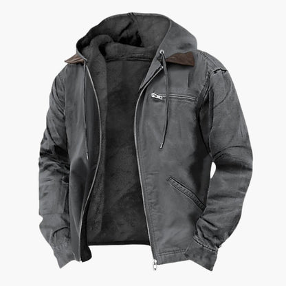 Outdoor hooded zip-pocket casual jacket for men | Norvik -5