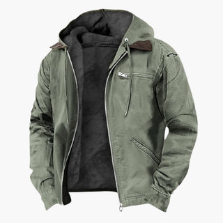 Outdoor hooded zip-pocket casual jacket for men | Norvik -3
