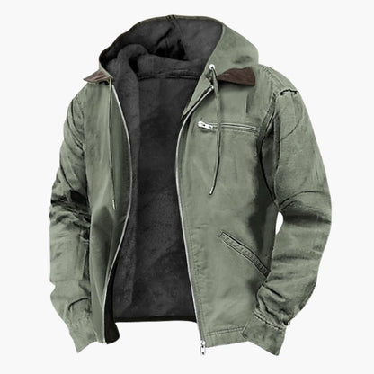 Outdoor hooded zip-pocket casual jacket for men | Norvik -3