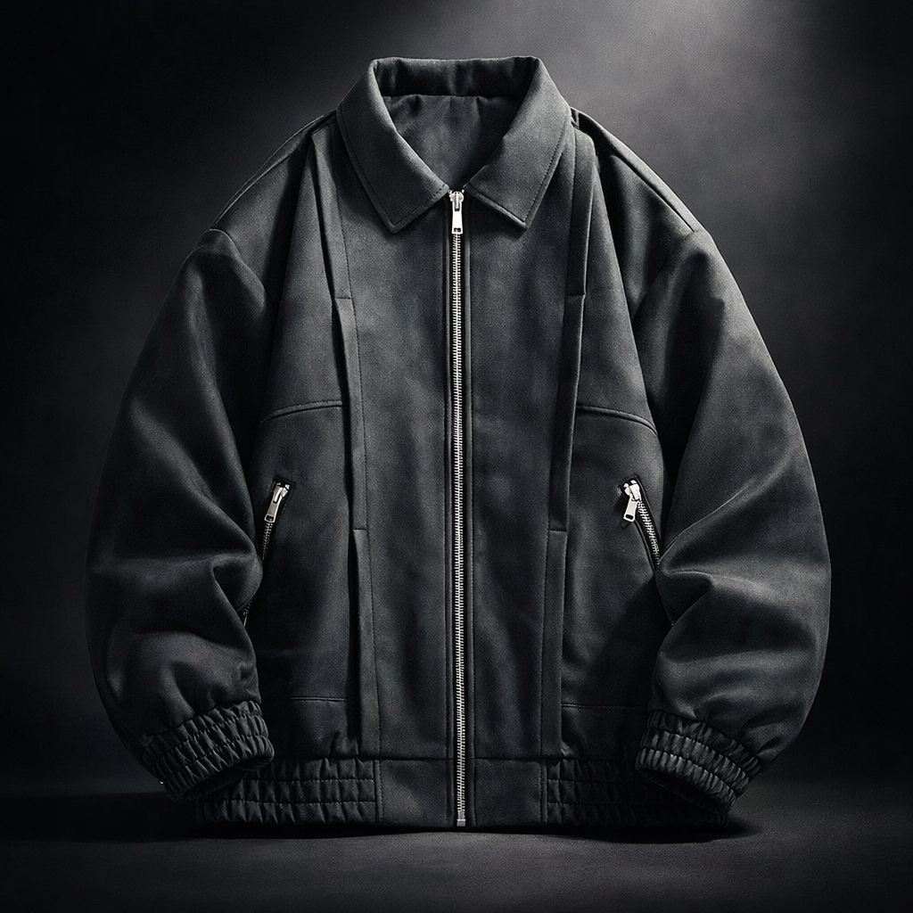 Ravello | Men's Suede Style Oversized Bomber Jacket