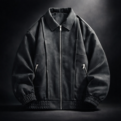 Ravello | Men's Suede Style Oversized Bomber Jacket