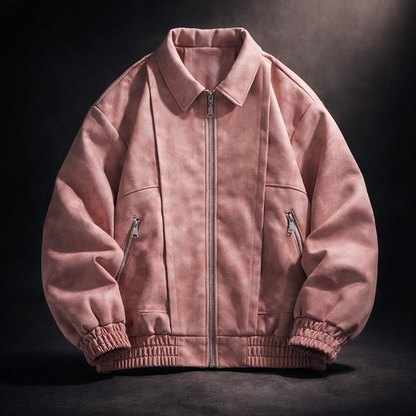 Ravello | Men's Suede Style Oversized Bomber Jacket