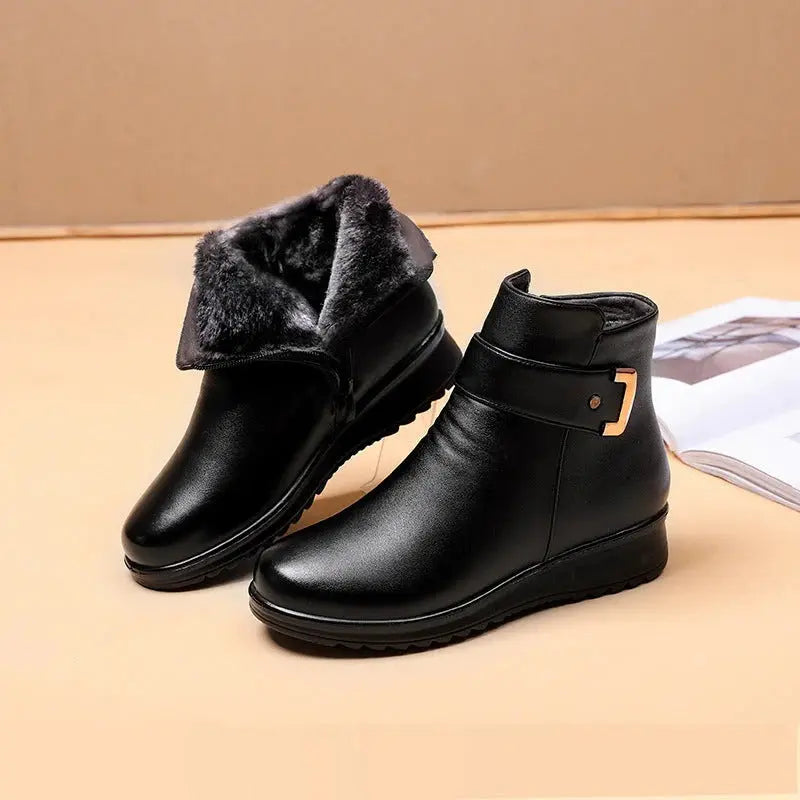 Non-slip insulated winter ankle boots for women | Elina -1
