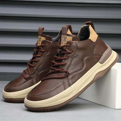 Italian genuine leather premium trainers for men | Marco Italiana -11