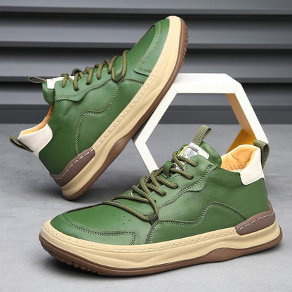 Italian genuine leather premium trainers for men | Marco Italiana -3