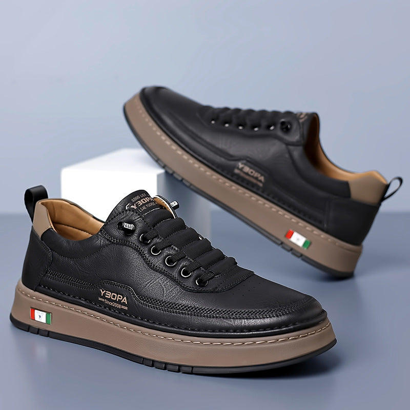 Italian-style genuine leather trainers for men | Lucetti -19