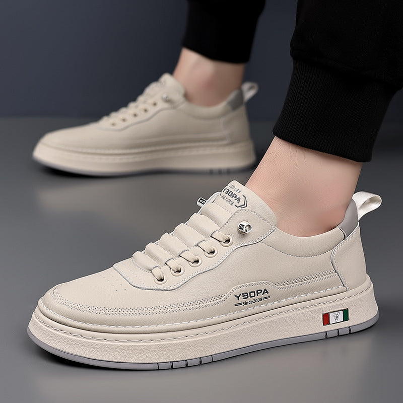 Italian-style genuine leather trainers for men | Lucetti -10