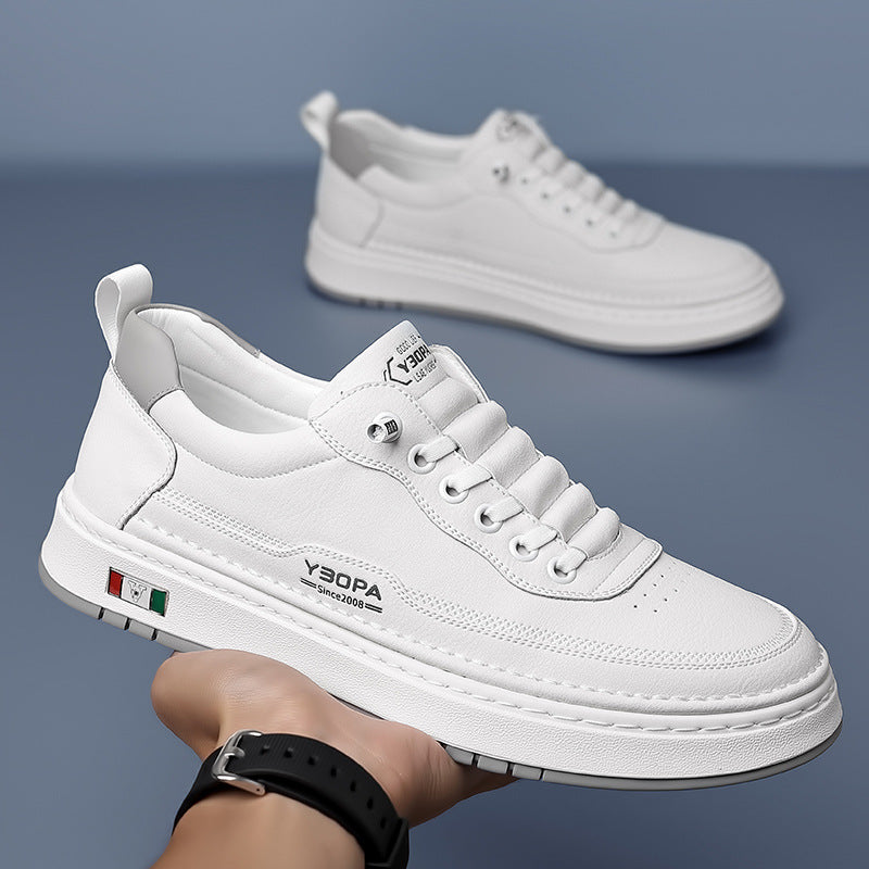 Italian-style genuine leather trainers for men | Lucetti -16