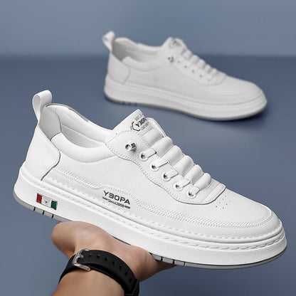 Italian-style genuine leather trainers for men | Lucetti -16