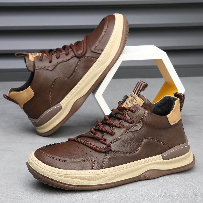 Italian genuine leather premium trainers for men | Marco Italiana -12